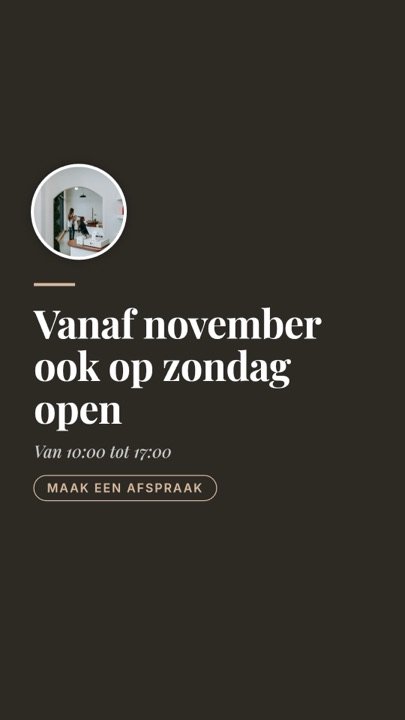 Voorbeeldpost als mededeling