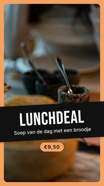 Voorbeeldpost met kader en lint